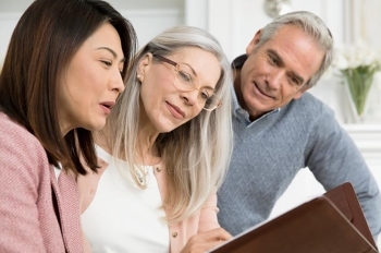 Financial Advisor meeting with clients